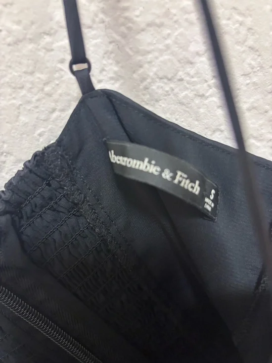 Abercrombie & fitch black satin midi dress - Picture 4 of 8